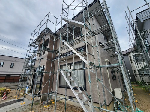 青森市内にて屋根外壁塗装工事　202309012