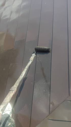 岩手県盛岡市の屋根塗装スタートです。2