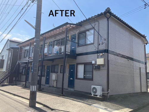 新潟市　アパート　塗装工事　ご紹介ありがとうございました2
