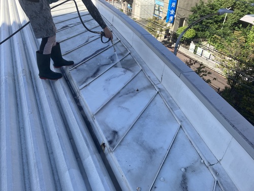 博多区貸オフィイスビル屋根洗浄2